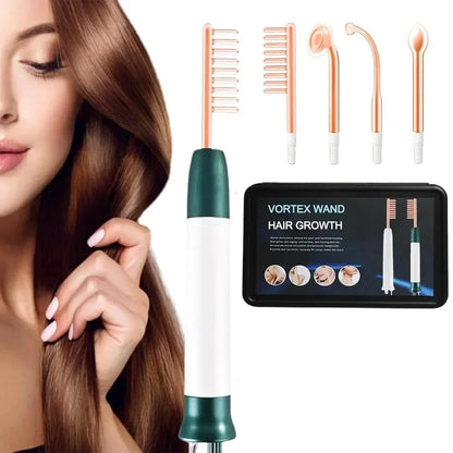 Nourishes Hair Roots Vortex Comb Bundle 4 Settings High Frequency Vortex Hair Growth Wand Easy to Use Facial Machine Hair Care