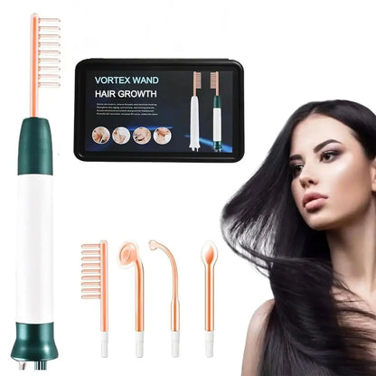 Nourishes Hair Roots Vortex Comb Bundle 4 Settings High Frequency Vortex Hair Growth Wand Easy to Use Facial Machine Hair Care